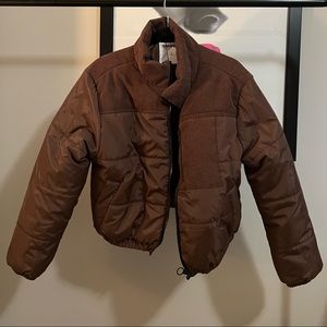 Brown garage bomber jacket